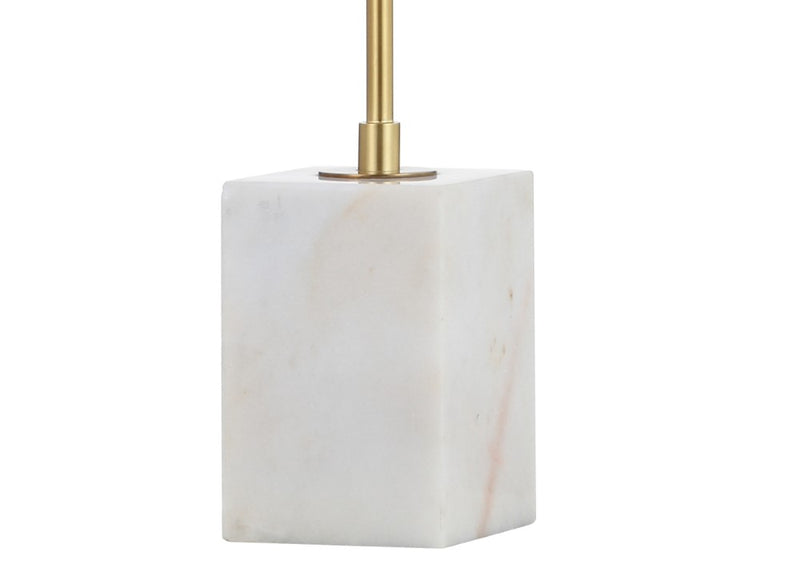 Ana 26" Gold Arched Metal with Marble Base LED Table Lamp - JONATHAN Y
