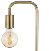 Axel 20.5" Minimalist Glam Gold Pipe Metal/Marble LED Table Lamp - JONATHAN Y
