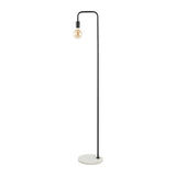 Vega 60" Minimalist Edison Metal/Marble Floor Lamp - JONATHAN Y