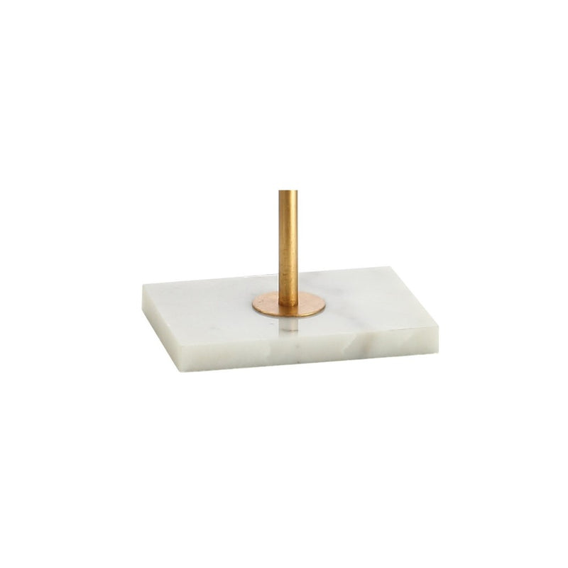 Haines 60" Modern Circle Marble/Metal LED Floor Lamp - JONATHAN Y