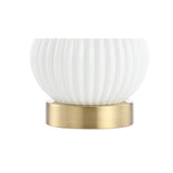 Daphne 20" Ribbed Metal/Glass LED Table Lamp