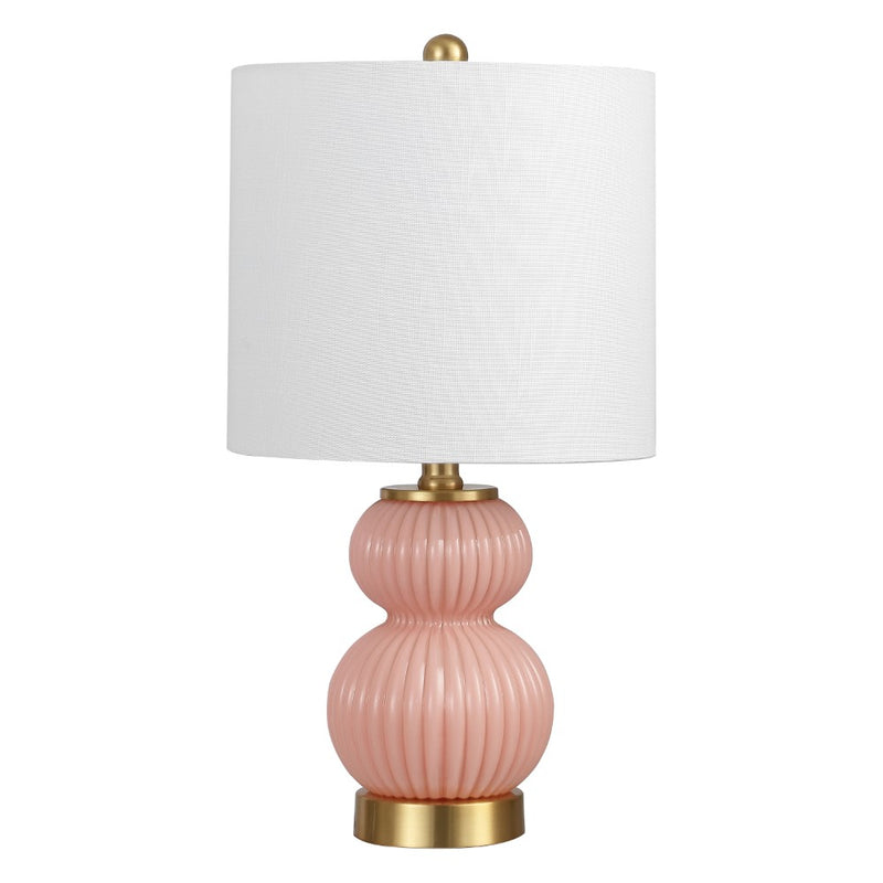 Daphne 20" Ribbed Metal/Glass LED Table Lamp