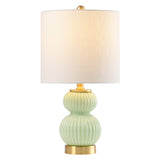 Daphne 20" Ribbed Metal/Glass LED Table Lamp