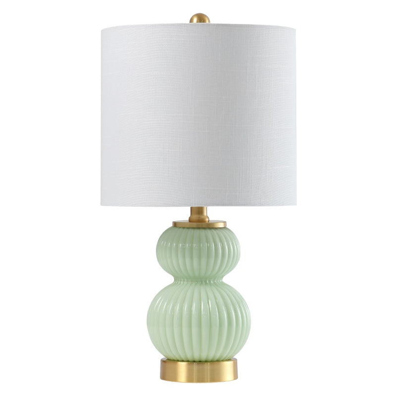 Daphne 20" Ribbed Metal/Glass LED Table Lamp