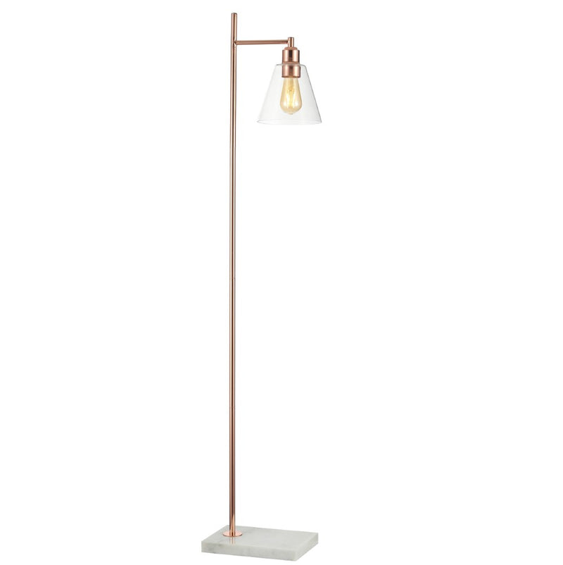 Lorena 55" Modern Glam Metal/Marble LED Floor Lamp - JONATHAN Y