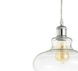 Hampton 9.38" Adjustable Iron/Glass Pharmacy LED Pendant - JONATHAN Y