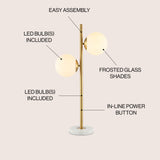 Amelie 28" Coastal Vintage Iron LED Table Lamp - JONATHAN Y