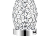 Lily 22.25" Midcentury Modern Iron LED Table Lamp with USB Charging Port - JONATHAN Y