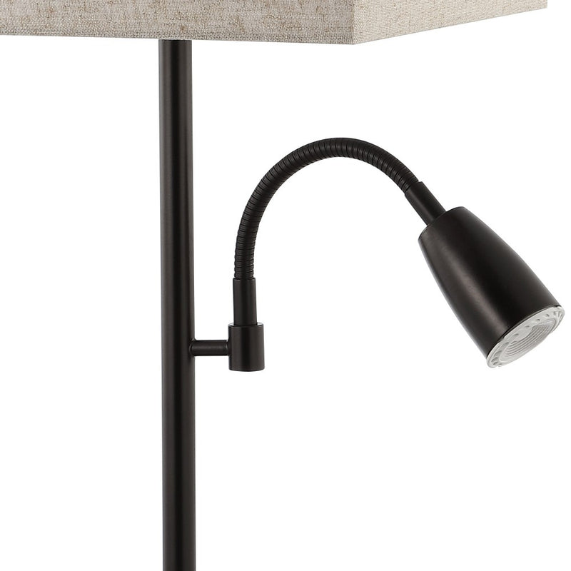 Austin 25.5"  Farmhouse Industrial Iron LED Table Lamp with USB Charging Port and Adjustable Reading Light - JONATHAN Y