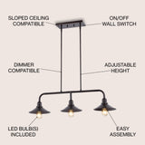 Cade 34.25" Metal Farmhouse Industrial LED Pendant
