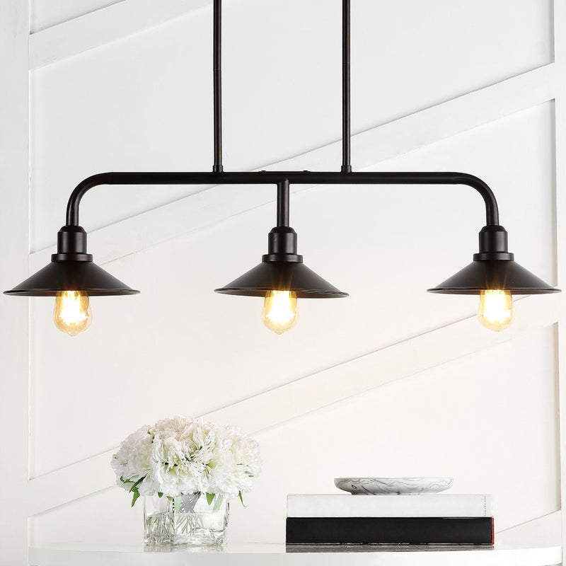 Cade 34.25" Metal Farmhouse Industrial LED Pendant - JONATHAN Y