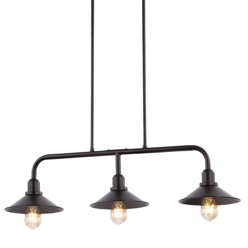 Cade 34.25" Metal Farmhouse Industrial LED Pendant - JONATHAN Y