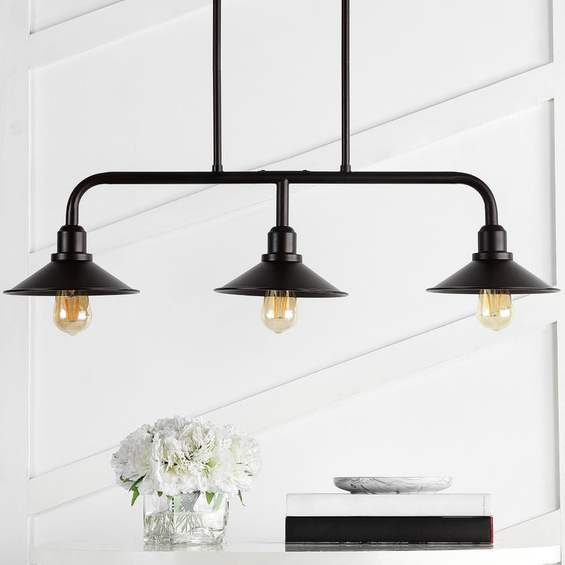 Cade 34.25" Metal Farmhouse Industrial LED Pendant - JONATHAN Y