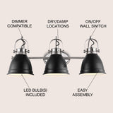 Phineas Farmhouse Bohemian Iron LED Vanity