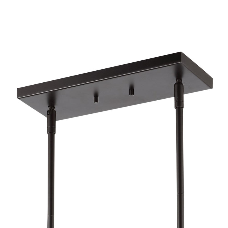 Asher 36" Industrial Farmhouse Iron Linear LED Pendant - JONATHAN Y