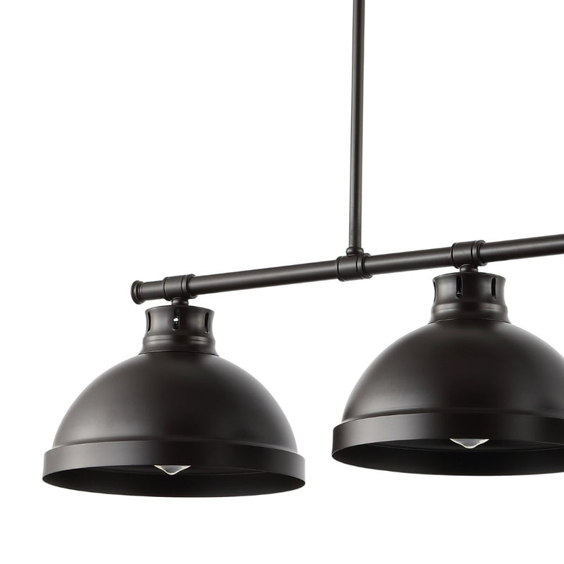 Asher 36" Industrial Farmhouse Iron Linear LED Pendant - JONATHAN Y