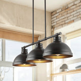 Asher 36" Industrial Farmhouse Iron Linear LED Pendant - JONATHAN Y