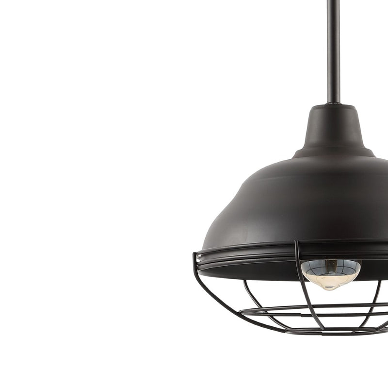 Levi Industrial Farmhouse Iron LED Pendant - JONATHAN Y