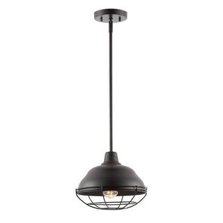 Levi Industrial Farmhouse Iron LED Pendant - JONATHAN Y