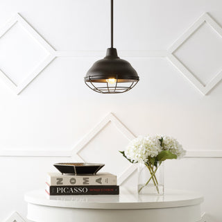 Levi Industrial Farmhouse Iron LED Pendant - JONATHAN Y