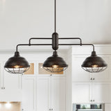 Levi Industrial Farmhouse Iron LED Pendant - JONATHAN Y