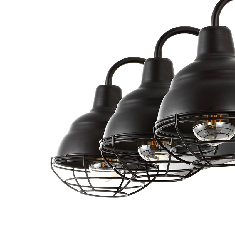 Levi 24.5" Industrial Farmhouse Iron LED Vanity - JONATHAN Y