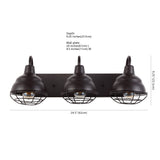 Levi 24.5" Industrial Farmhouse Iron LED Vanity - JONATHAN Y