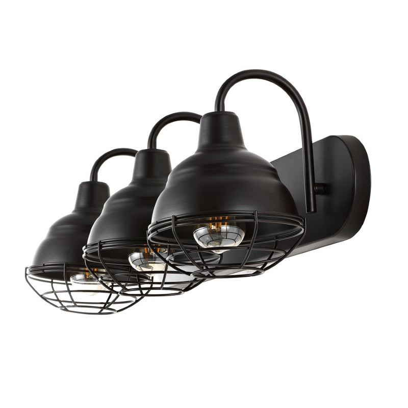 Levi 24.5" Industrial Farmhouse Iron LED Vanity - JONATHAN Y
