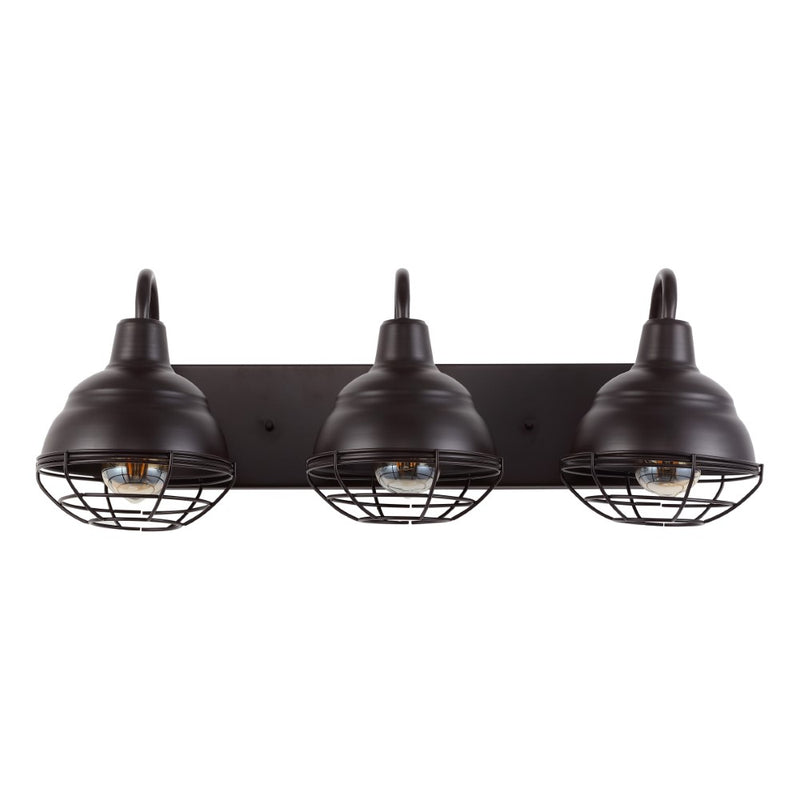 Levi 24.5" Industrial Farmhouse Iron LED Vanity - JONATHAN Y