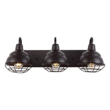 Levi 24.5" Industrial Farmhouse Iron LED Vanity - JONATHAN Y