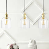 Cooper 25.5" Farmhouse Contemporary Glass Linear LED Pendant - JONATHAN Y