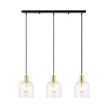 Cooper 25.5" Farmhouse Contemporary Glass Linear LED Pendant - JONATHAN Y