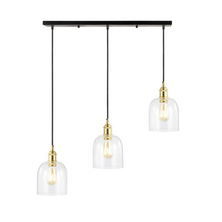 Cooper 25.5" Farmhouse Contemporary Glass Linear LED Pendant - JONATHAN Y