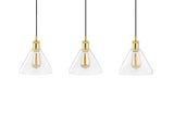 Kiawah Island 30.5" Metal/Glass Contemporary Modern  LED Pendant - JONATHAN Y