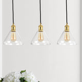 Kiawah Island 30.5" Metal/Glass Contemporary Modern  LED Pendant - JONATHAN Y