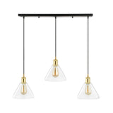 Kiawah Island 30.5" Metal/Glass Contemporary Modern  LED Pendant - JONATHAN Y
