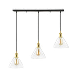 Kiawah Island 30.5" Metal/Glass Contemporary Modern  LED Pendant - JONATHAN Y