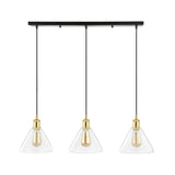 Kiawah Island 30.5" Metal/Glass Contemporary Modern  LED Pendant - JONATHAN Y