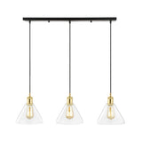 Kiawah Island 30.5" Metal/Glass Contemporary Modern  LED Pendant - JONATHAN Y