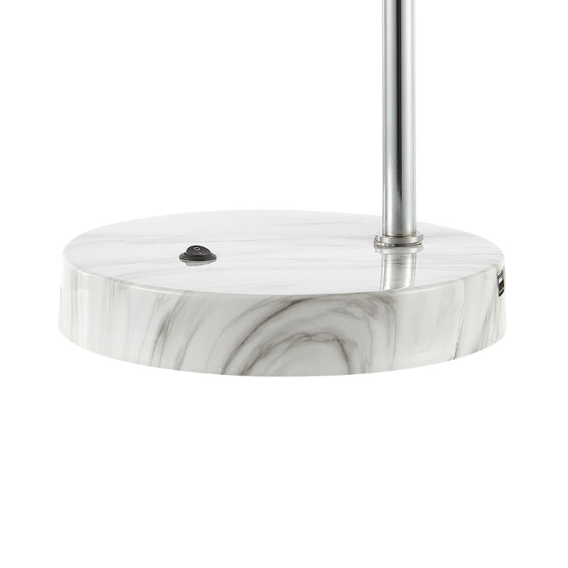 Ada 20" Industrial Contemporary Iron/Glass LED Task Lamp with USB Charging Port - JONATHAN Y