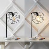 Penta 23.5" Industrial Farmhouse Head-Adjustable Iron LED Task Lamp with USB Charging Port - JONATHAN Y