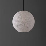 Lacey Bohemian Minimalist Iron/Rope Woven Globe LED Pendant