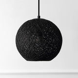 Lacey Bohemian Minimalist Iron/Rope Woven Globe LED Pendant