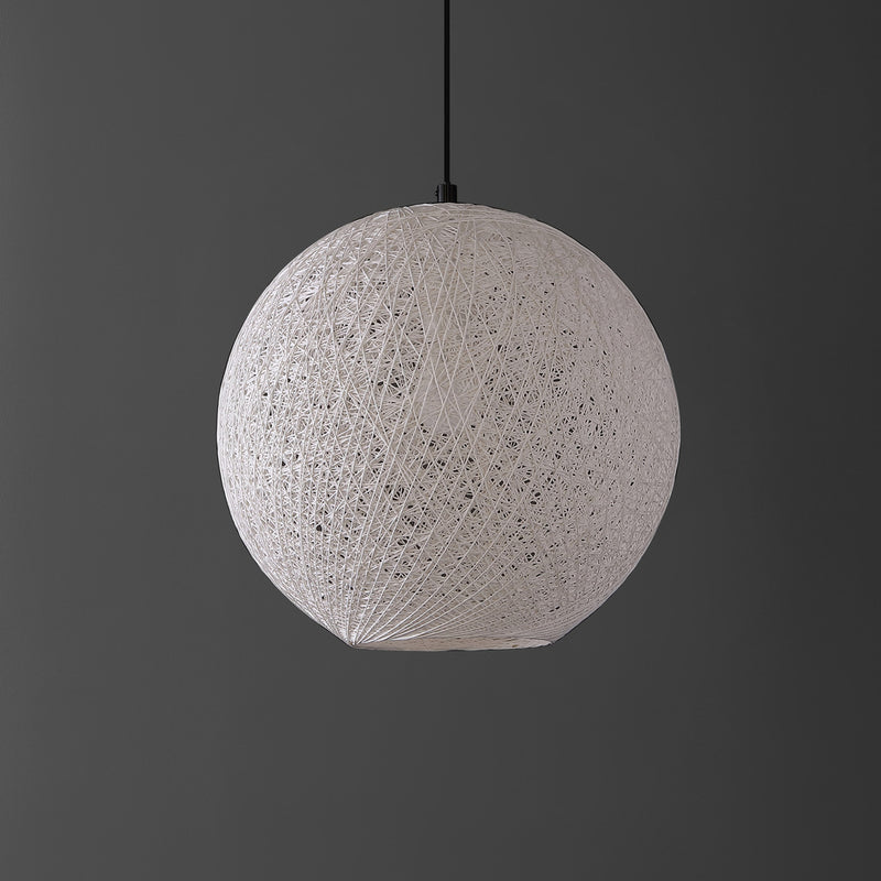 Lacey Bohemian Minimalist Iron/Rope Woven Globe LED Pendant