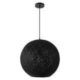 Lacey Bohemian Minimalist Iron/Rope Woven Globe LED Pendant