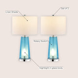 Tryon Modern Minimalist Glass/Iron Nightlight LED Table Lamp - JONATHAN Y