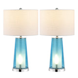 Tryon Modern Minimalist Glass/Iron Nightlight LED Table Lamp - JONATHAN Y