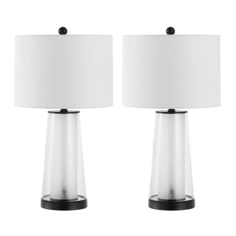 Tryon Modern Minimalist Glass/Iron Nightlight LED Table Lamp - JONATHAN Y