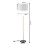 Maude 61" Rustic Farmhouse Iron Candlestick Pull Chains LED Floor Lamp - JONATHAN Y