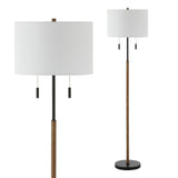 Maude 61" Rustic Farmhouse Iron Candlestick Pull Chains LED Floor Lamp - JONATHAN Y